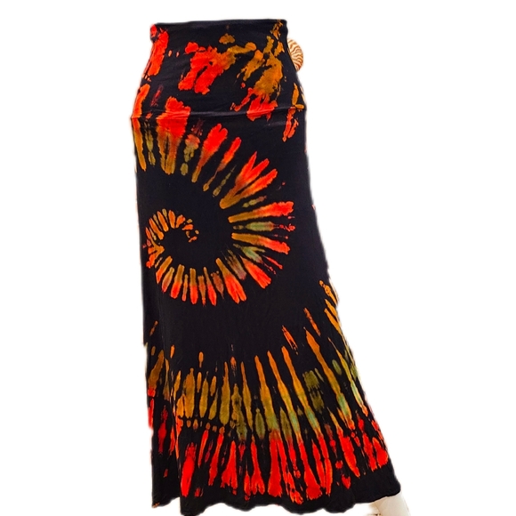 TIE DYE Rayon Stretchy Long Flare Skirt-**4 Colors Avail*** NEW OS - Picture 2 of 9